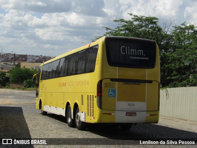 Viação Itapemirim 9539 na cidade de Caruaru, Pernambuco, Brasil, por Lenilson da Silva Pessoa. ID da foto: 12084535.