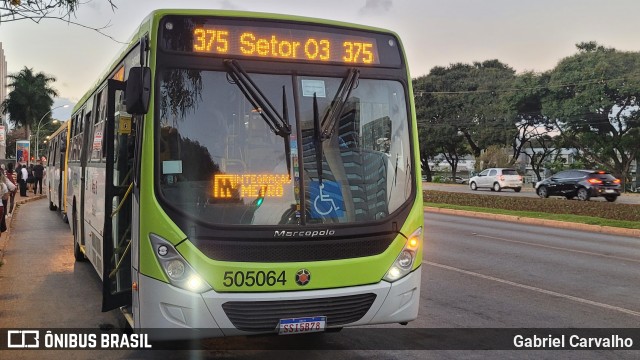 BsBus Mobilidade 505064 na cidade de Brasília, Distrito Federal, Brasil, por Gabriel Carvalho. ID da foto: 12084141.