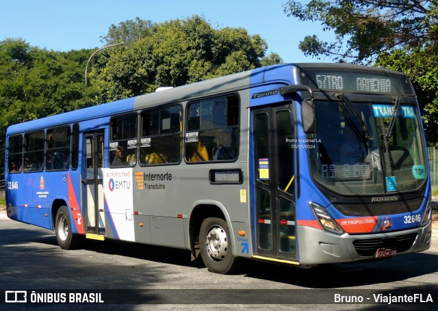 Viação Transdutra 32.646 na cidade de São Paulo, São Paulo, Brasil, por Bruno - ViajanteFLA. ID da foto: 12083949.