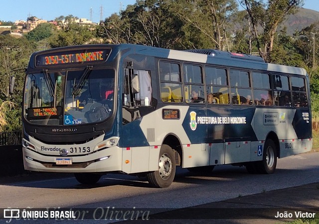 Bettania Ônibus 31153 na cidade de Belo Horizonte, Minas Gerais, Brasil, por João Victor. ID da foto: 12083797.