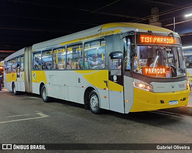 Autotrans Transportes Urbanos e Rodoviários 7610 na cidade de Uberlândia, Minas Gerais, Brasil, por Gabriel Oliveira. ID da foto: 12083689.