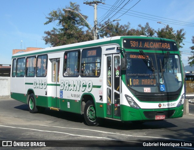 Viação Galo Branco RJ 181.047 na cidade de Niterói, Rio de Janeiro, Brasil, por Gabriel Henrique Lima. ID da foto: 12084975.