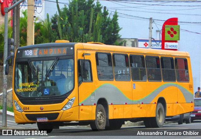 Transportes Coletivos Nossa Senhora da Piedade 684 na cidade de Campo Largo, Paraná, Brasil, por Alessandro Fracaro Chibior. ID da foto: 12083632.