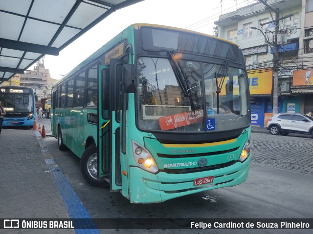 FAOL - Friburgo Auto Ônibus 009 na cidade de Nova Friburgo, Rio de Janeiro, Brasil, por Felipe Cardinot de Souza Pinheiro. ID da foto: 12083534.