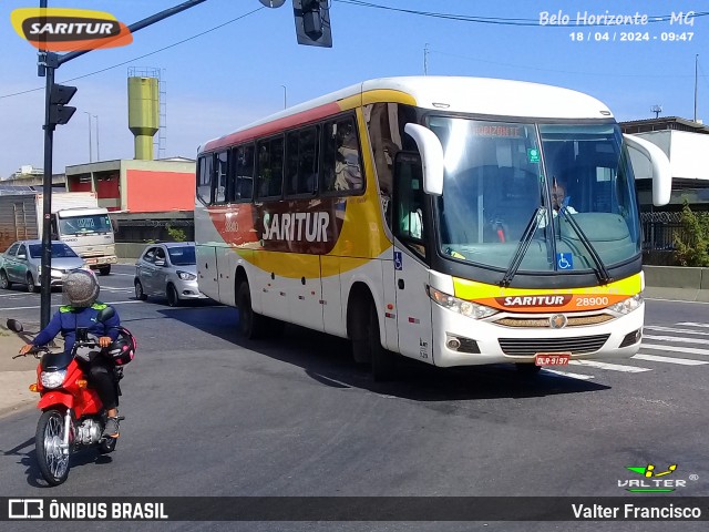 Saritur - Santa Rita Transporte Urbano e Rodoviário 28900 na cidade de Belo Horizonte, Minas Gerais, Brasil, por Valter Francisco. ID da foto: 12083804.