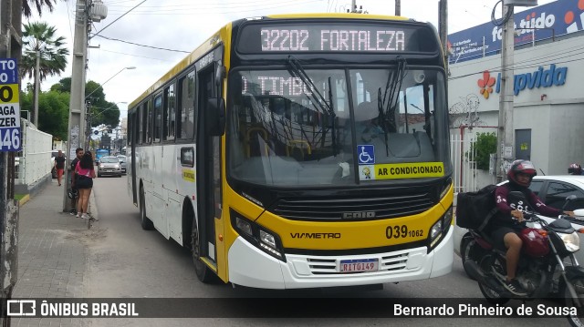 Via Metro - Auto Viação Metropolitana 0391062 na cidade de Fortaleza, Ceará, Brasil, por Bernardo Pinheiro de Sousa. ID da foto: 12084396.