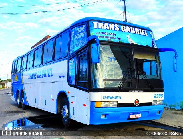 Trans Gabriel Viagens e Turismo 2905 na cidade de Aracaju, Sergipe, Brasil, por Eder C.  Silva. ID da foto: 12162198.
