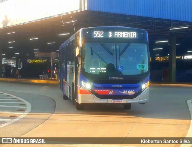 Guarulhos Transportes 33.680 na cidade de Guarulhos, São Paulo, Brasil, por Kleberton Santos Silva. ID da foto: 12166055.