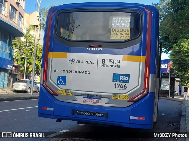 Viação Vila Real B11509 na cidade de Rio de Janeiro, Rio de Janeiro, Brasil, por Mr3DZY Photos. ID da foto: 12142287.