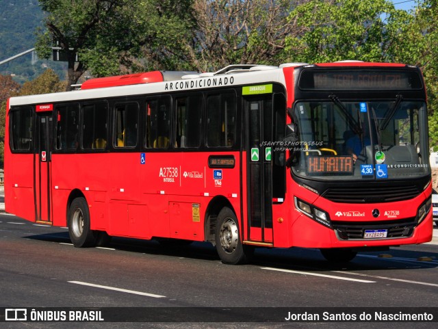 Transportes Vila Isabel A27538 na cidade de Rio de Janeiro, Rio de Janeiro, Brasil, por Jordan Santos do Nascimento. ID da foto: 12194105.