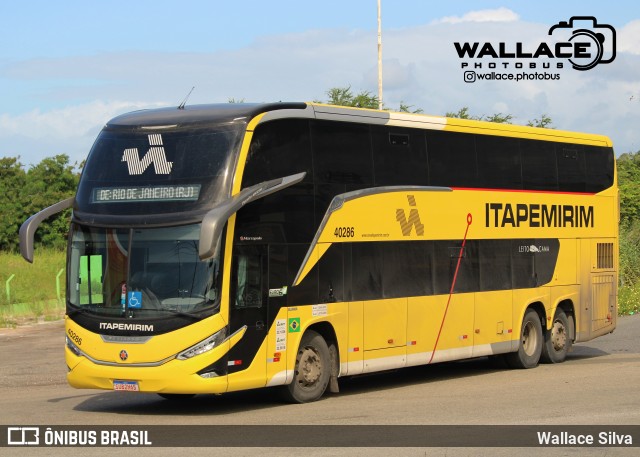Viação Nova Itapemirim 40286 na cidade de Aracaju, Sergipe, Brasil, por Wallace Silva. ID da foto: 12197187.