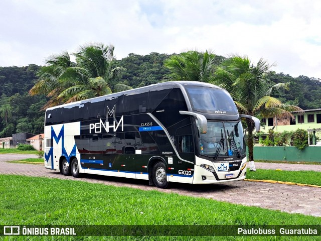 Empresa de Ônibus Nossa Senhora da Penha 63020 na cidade de Guaratuba, Paraná, Brasil, por Paulobuss  Guaratuba. ID da foto: 12146486.