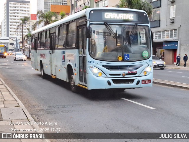 SOGIL - Sociedade de Ônibus Gigante Ltda. 5152 na cidade de Porto Alegre, Rio Grande do Sul, Brasil, por JULIO SILVA. Número da foto: #13298827.
