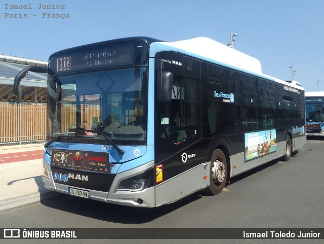RATP - Régie Autonome des Transports Parisiens 7497 na cidade de Paris, Île-de-France, França, por Ismael Toledo Junior. Número da foto: #13302658.