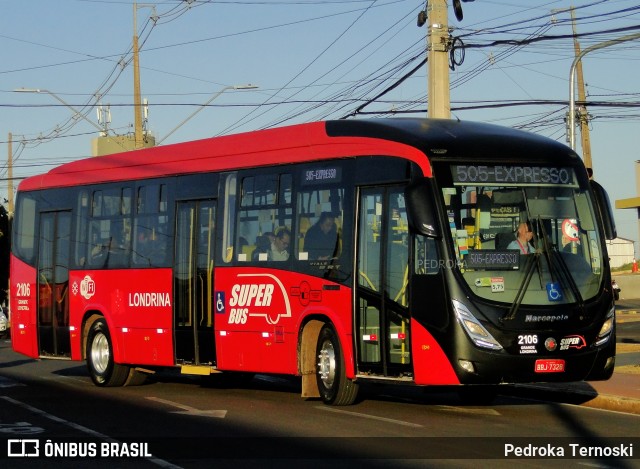 TCGL - Transportes Coletivos Grande Londrina 2106 na cidade de Londrina, Paraná, Brasil, por Pedroka Ternoski. Número da foto: #13308721.
