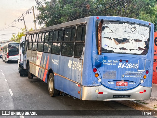 AVA - Auto Viação Americana AV-2645 na cidade de Guarulhos, São Paulo, Brasil, por Israel *. Número da foto: #13310150.
