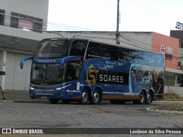 Soares Turismo e Fretamento 3521 na cidade de Caruaru, Pernambuco, Brasil, por Lenilson da Silva Pessoa. Número da foto: #13314495.
