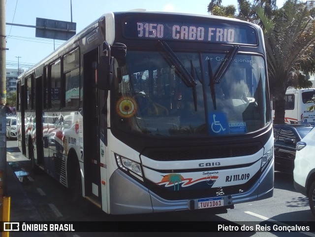 Auto Viação Salineira RJ 111.019 na cidade de Cabo Frio, Rio de Janeiro, Brasil, por Pietro dos Reis Gonçalves . Número da foto: #13314878.