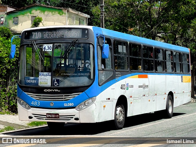 Transportadora Globo 483 na cidade de Recife, Pernambuco, Brasil, por Ismael Lima. Número da foto: #13316248.