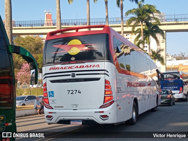 Viação Piracicabana 7274 na cidade de Aparecida, São Paulo, Brasil, por Victor Henrique. Número da foto: #13316840.