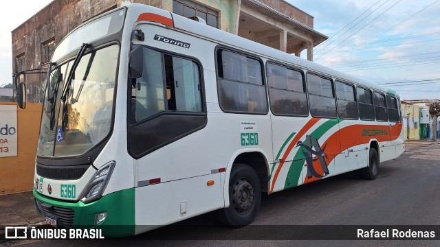 Empresa de Transportes Andorinha 6360 na cidade de Presidente Epitácio, São Paulo, Brasil, por Rafael Rodenas. Número da foto: #13322021.