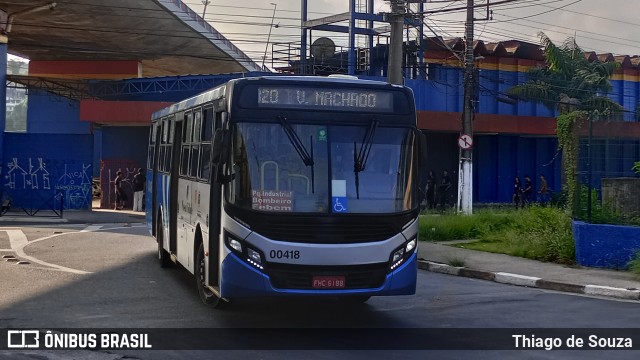 Viação Cidade de Caieiras 00418 na cidade de Franco da Rocha, São Paulo, Brasil, por Thiago de Souza. Número da foto: #13322740.