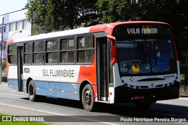 Viação Sul Fluminense RJ 202.009 na cidade de Volta Redonda, Rio de Janeiro, Brasil, por Paulo Henrique Pereira Borges. Número da foto: #13328047.