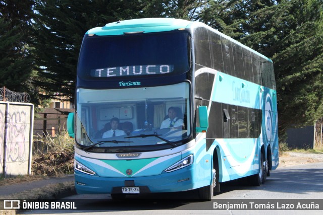 TranSantin 349 na cidade de Temuco, Cautín, Araucanía, Chile, por Benjamín Tomás Lazo Acuña. Número da foto: #13329811.