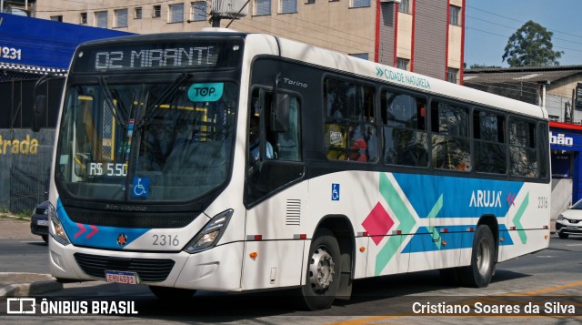 Viação Arujá 2316 na cidade de Arujá, São Paulo, Brasil, por Cristiano Soares da Silva. Número da foto: #13329342.