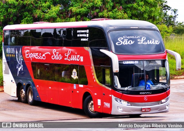 Expresso São Luiz 7990 na cidade de Brasília, Distrito Federal, Brasil, por Márcio Douglas Ribeiro Venino. Número da foto: #13332805.