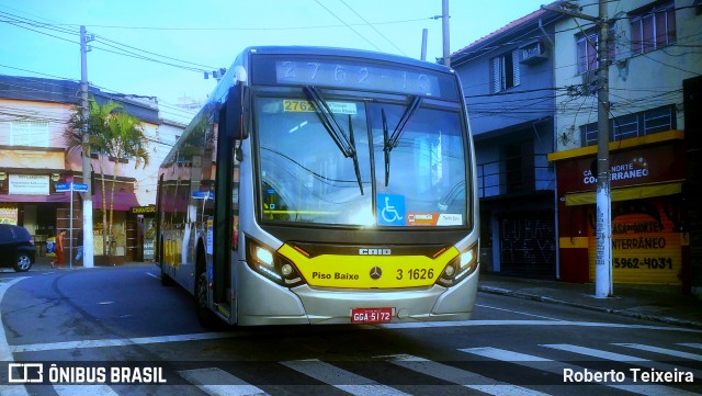 Viação Metrópole Paulista - Zona Leste 3 1626 na cidade de São Paulo, São Paulo, Brasil, por Roberto Teixeira. Número da foto: #13331294.