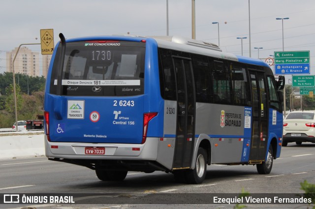 Transcooper > Norte Buss 2 6243 na cidade de São Paulo, São Paulo, Brasil, por Ezequiel Vicente Fernandes. Número da foto: #13331251.
