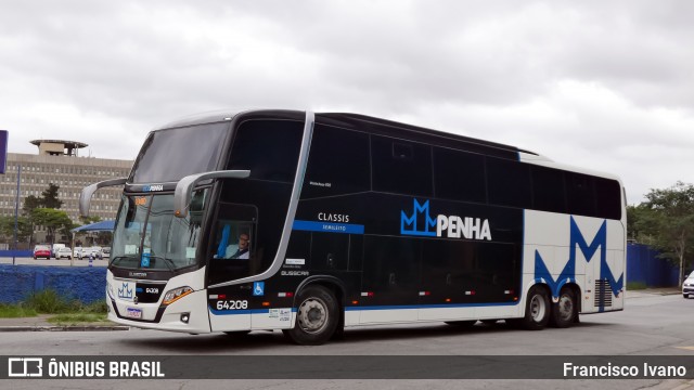 Empresa de Ônibus Nossa Senhora da Penha 64208 na cidade de São Paulo, São Paulo, Brasil, por Francisco Ivano. Número da foto: #13332499.