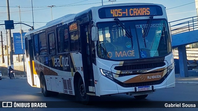Auto Ônibus Vera Cruz RJ 104.026 na cidade de Duque de Caxias, Rio de Janeiro, Brasil, por Gabriel Sousa. Número da foto: #13330706.