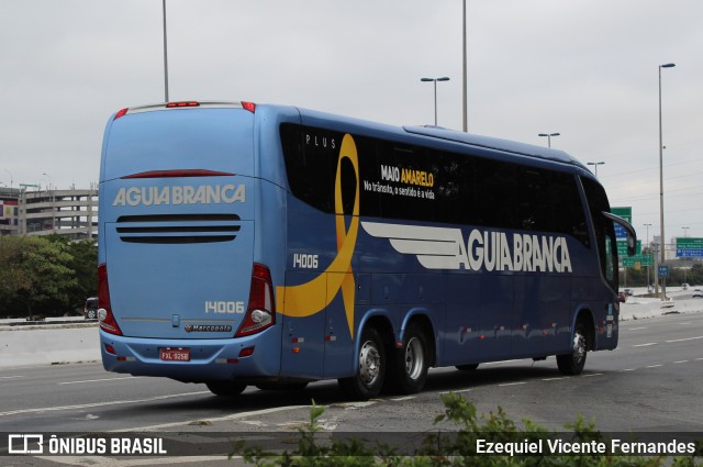 Viação Águia Branca 14006 na cidade de São Paulo, São Paulo, Brasil, por Ezequiel Vicente Fernandes. Número da foto: #13331689.