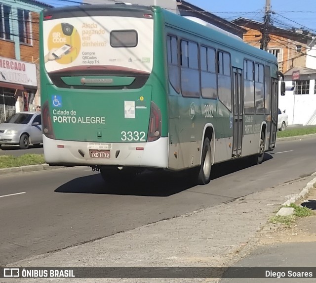 Sudeste Transportes Coletivos 3332 na cidade de Porto Alegre, Rio Grande do Sul, Brasil, por Diego Soares. Número da foto: #13333092.